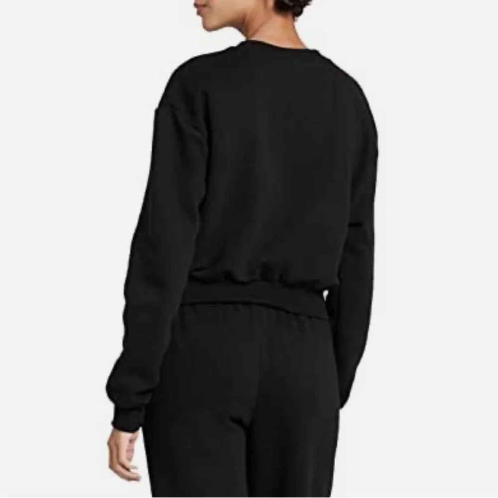 Wild Fable Sweatshirt size XXL Black Cropped Crewneck grunge goth emo layering‎ - Picture 10 of 10